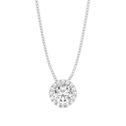 4 Prong Setting Halo Pendant
