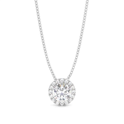 4 Prong Setting Moissanite Cluster Pendant