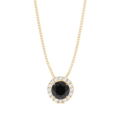 Yellow Gold Cluster Diamond Pendants