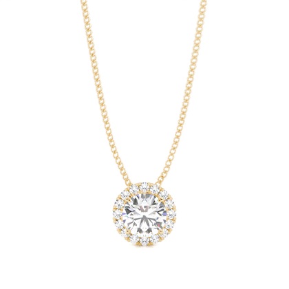 Yellow Gold Diamond Pendants & Necklaces
