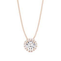 4 Prong Setting Halo Pendant