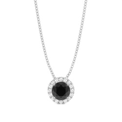 4-Krappen-Anhänger mit schwarzem Diamant-Halo