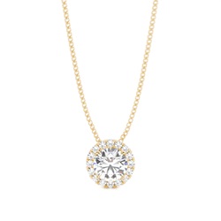 4 Prong Setting Halo Pendant