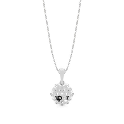 Pressure Setting Round Diamond Cluster Pendant
