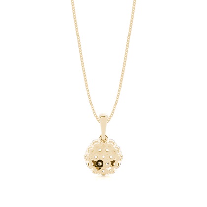 Yellow Gold Cluster Diamond Pendants