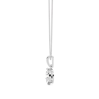 Prong Setting Round Diamond Cluster Pendant