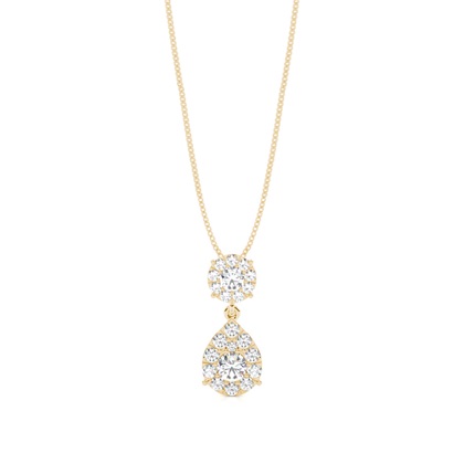 Yellow Gold Diamond Pendants & Necklaces