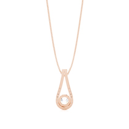 Runder Diamant Designer Anhanger in einer Krappenfassung