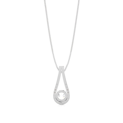 Runder Diamant Designer Anhanger in einer Krappenfassung