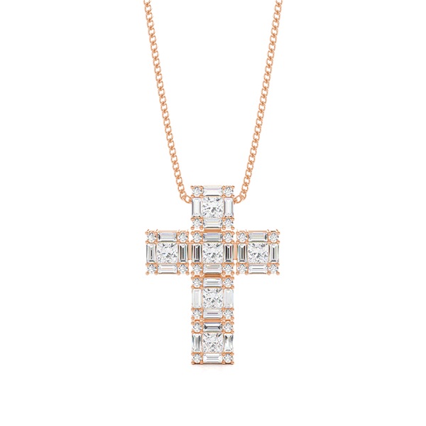 4 Prong Setting Cross Pendant