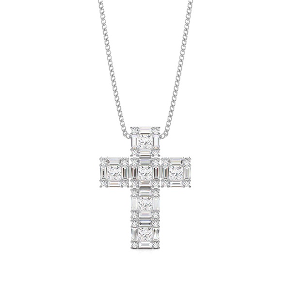 4 Prong Setting Cross Pendant