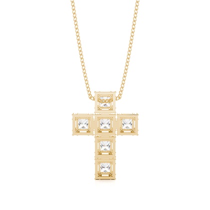 Gelbgold Diamant Anhänger Halsketten