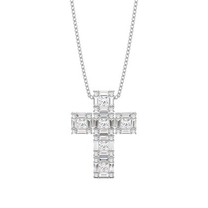 4 Prong Setting Cross Pendant