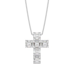 Runder Diamant Designer Anhänger in einer Pavefassung