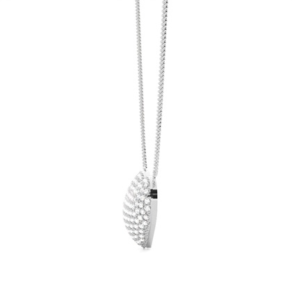 Pave Setting Round Diamond Heart Pendant