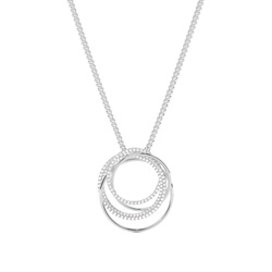 Diamant Kreis Anhänger in einer Krappenfassung