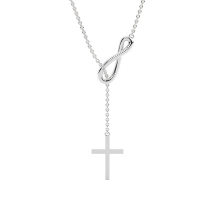 Kreuz Anhänger in einer Pavefassung