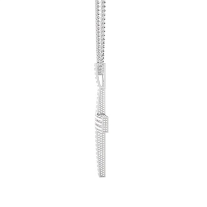 Pave Setting Round Diamond Cross Pendant