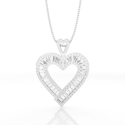 Runder Diamant Cluster Anhänger in einer Krappenfassung