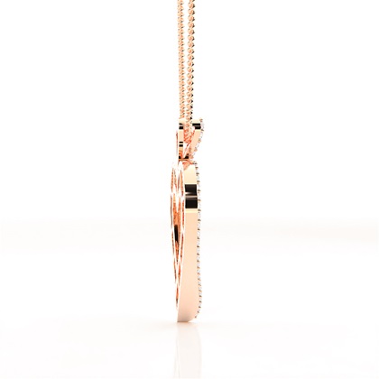 Runder Diamant Cluster Anhänger in einer Krappenfassung