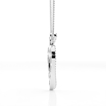 Runder Diamant Cluster Anhänger in einer Krappenfassung