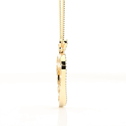 Runder Diamant Cluster Anhänger in einer Krappenfassung