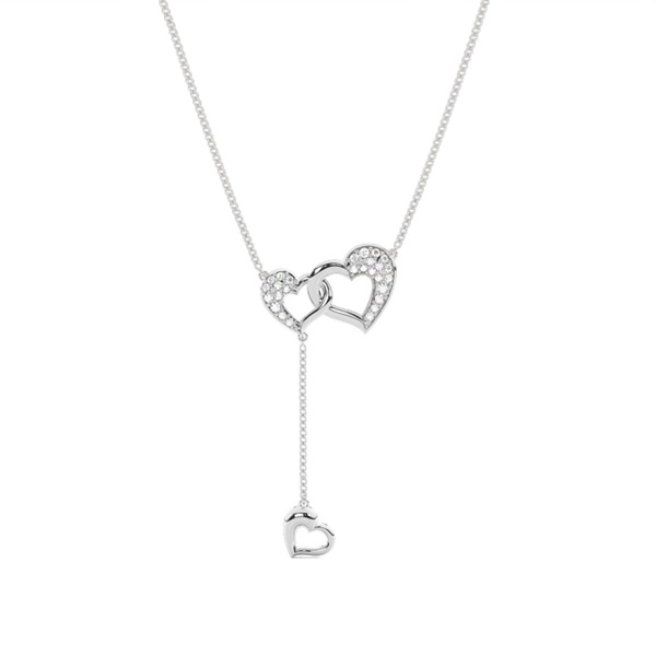 Pave Setting Round Diamond Heart Pendant