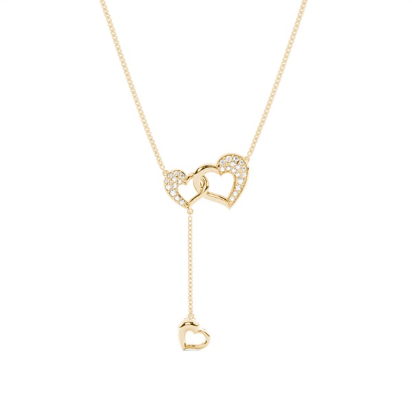Pave Setting Round Diamond Heart Pendant