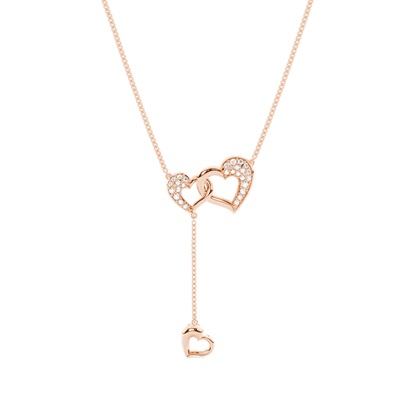 Rose Gold Heart Diamond Pendants