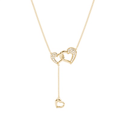 Yellow Gold Heart Diamond Pendants