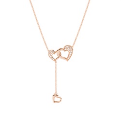 Pave Setting Round Diamond Heart Pendant