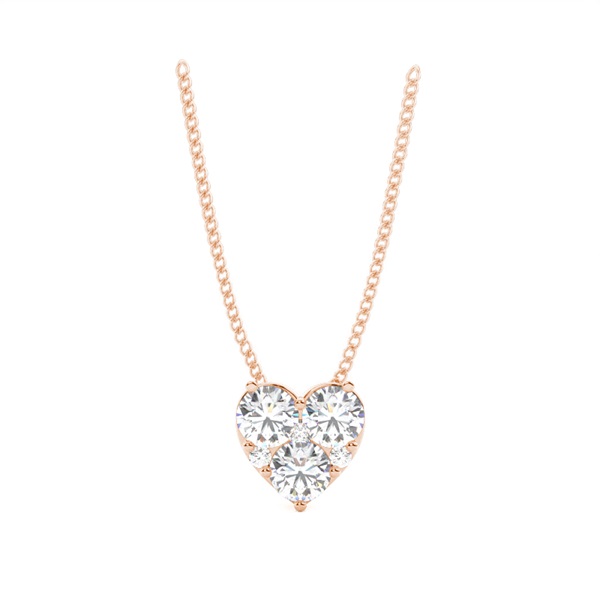 4 Prong Setting Heart Pendant