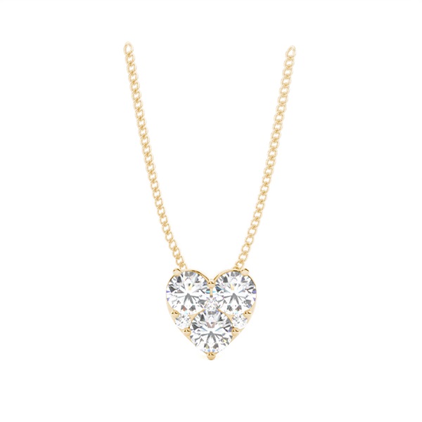 4 Prong Setting Heart Pendant