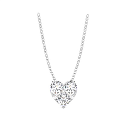 4 Prong Setting Heart Pendant