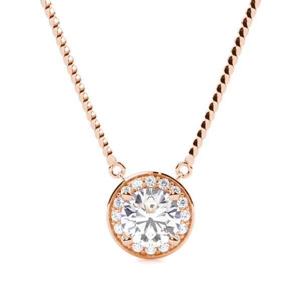 4 Prong Setting Halo Pendant
