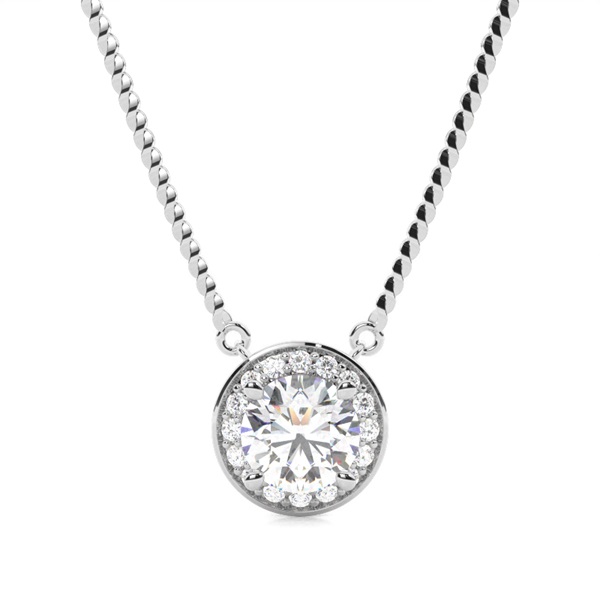 4 Prong Setting Halo Pendant