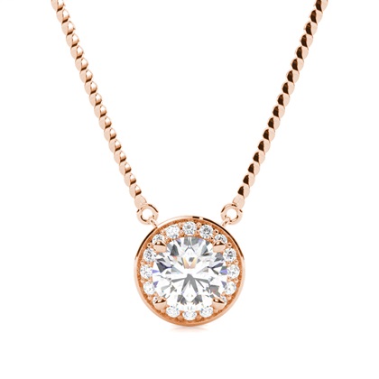 4 Prong Setting Halo Pendant