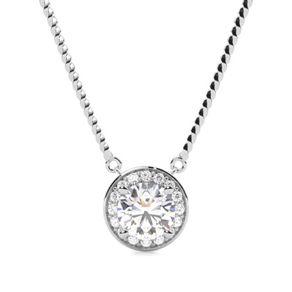 4 Prong Setting Halo Pendant