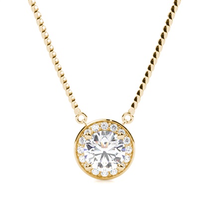 4 Prong Setting Halo Pendant