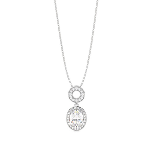 4 Prong Setting Halo Pendant