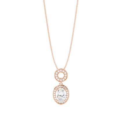 Oval Diamond Pendants