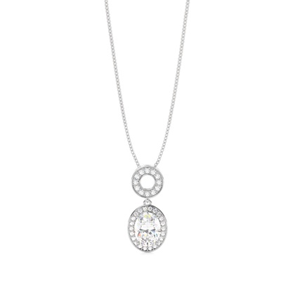 4 Prong Setting Halo Pendant