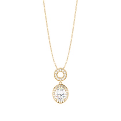 Oval Diamond Pendants