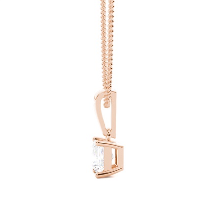 Princess Cut Diamond Pendant Necklaces