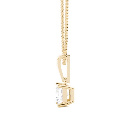 Princess Cut Diamond Pendant Necklaces