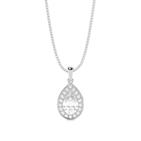 4 Prong Setting Halo Pendant