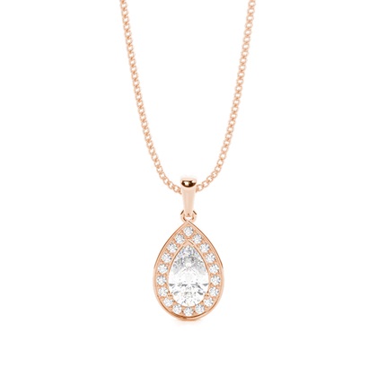 4 Prong Setting Halo Pendant