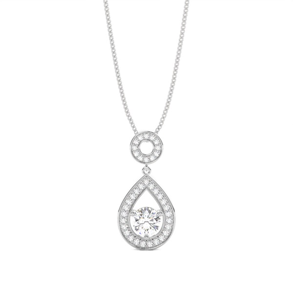 3 Prong Setting Halo Pendant
