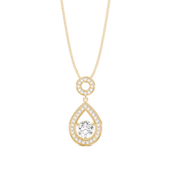 3 Prong Setting Halo Pendant