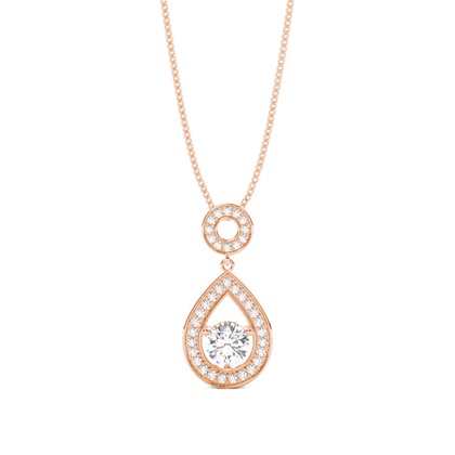 3 Prong Setting Halo Pendant